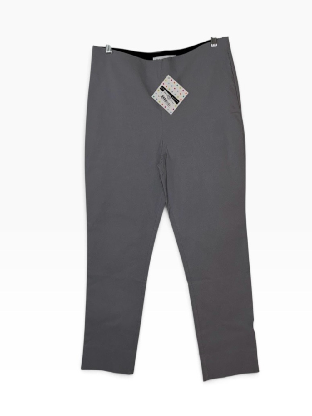 NWT Gretchen Scott Gripeless Pull On Pants Solid - Neutrals Grey 27” Sz L (12)